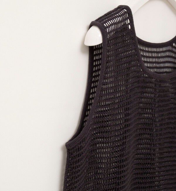 MAQWEL「【MAQWEL/マクウェル】ウォッシャブル透かし編みサマーニットノースリーブプルオーバー」|ニット・セーター|