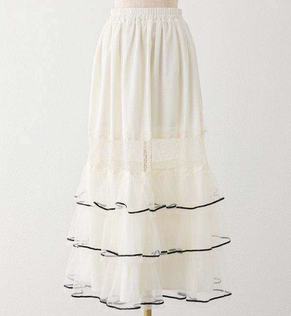  「【Tulle Collection】チュールロングスカート」|スカート|