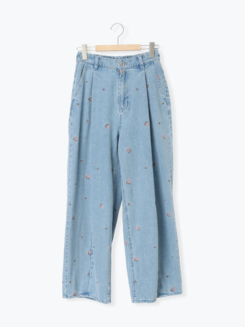 Samansa Mos2「《新色追加》【オーガニックコットン】デニムバレルパンツ」|その他|