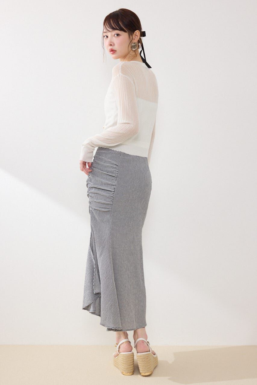 rienda「ギャザーマーメイドジャストウエストスカート」|スカート|