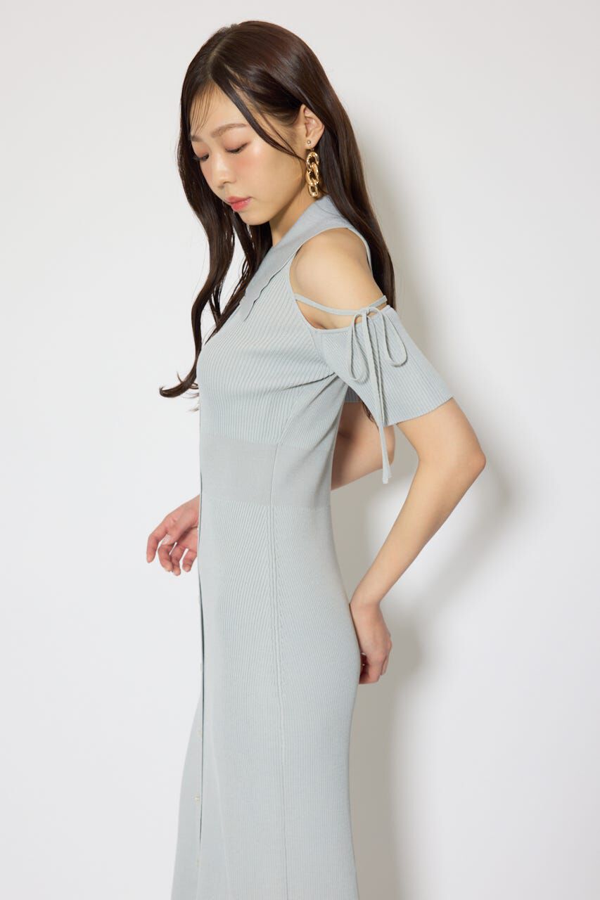 rienda「リボン付きアメスリニットワンピース」|ワンピース|