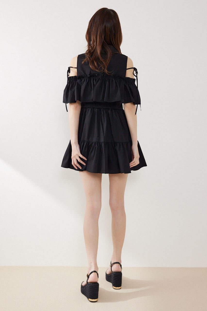 rienda「オフショルフリルティアードミニワンピース」|ワンピース|