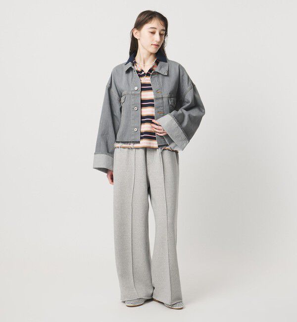 UNITED ARROWS「＜SACRA＞ボリュームスリーブ デニムジャケット GRAY」|デニムジャケット|