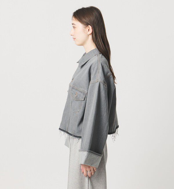 UNITED ARROWS「＜SACRA＞ボリュームスリーブ デニムジャケット GRAY」|デニムジャケット|