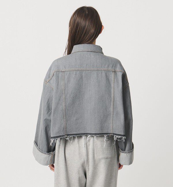 UNITED ARROWS「＜SACRA＞ボリュームスリーブ デニムジャケット GRAY」|デニムジャケット|