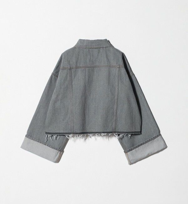 UNITED ARROWS「＜SACRA＞ボリュームスリーブ デニムジャケット GRAY」|デニムジャケット|