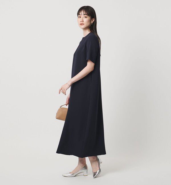 UNITED ARROWS「Drapy ショートスリーブ ワンピース ‐ウォッシャブル‐」|ワンピース|