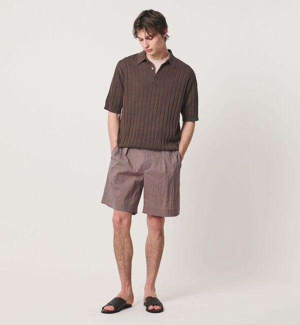 UNITED ARROWS「シャーリーカーン ワイドリブ ニットポロシャツ」|ポロシャツ|