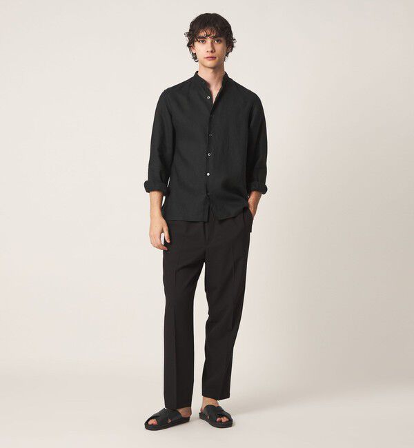 UNITED ARROWS「LIBECO リネン バンドカラー シャツ」|シャツ・ブラウス|