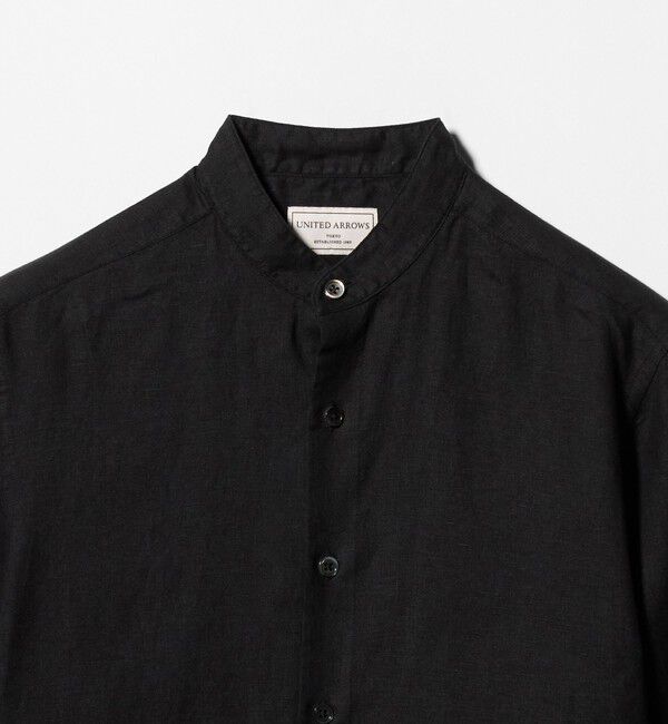 UNITED ARROWS「LIBECO リネン バンドカラー シャツ」|シャツ・ブラウス|