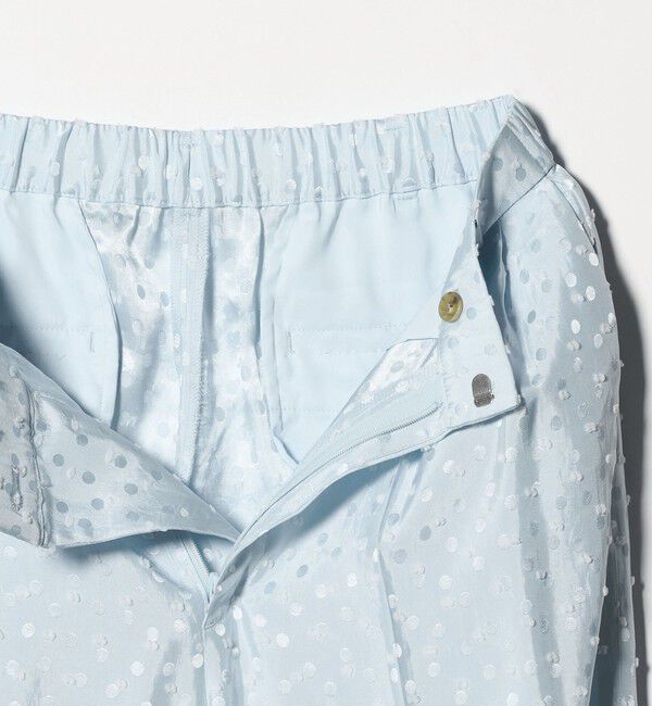 UNITED ARROWS「ドット サテン 2タック ワイドパンツ」|スラックス|