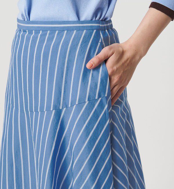 UNITED ARROWS「クリーン ストライプ マリンスカート」|フレア|