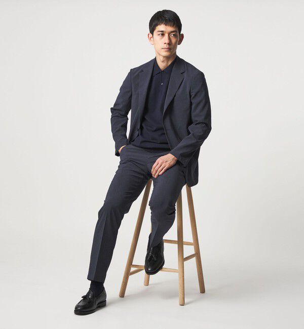 UNITED ARROWS「ポリエステル T＆T ノープリーツ パンツ UA COZY ウォッシャブル ヨコストレッチ」|スラックス|