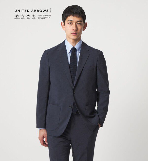 UNITED ARROWS「ポリエステル T＆T 2ボタン テーラードジャケット UA COZY ウォッシャブル ヨコストレッチ」|テーラードジャケット|NAVY