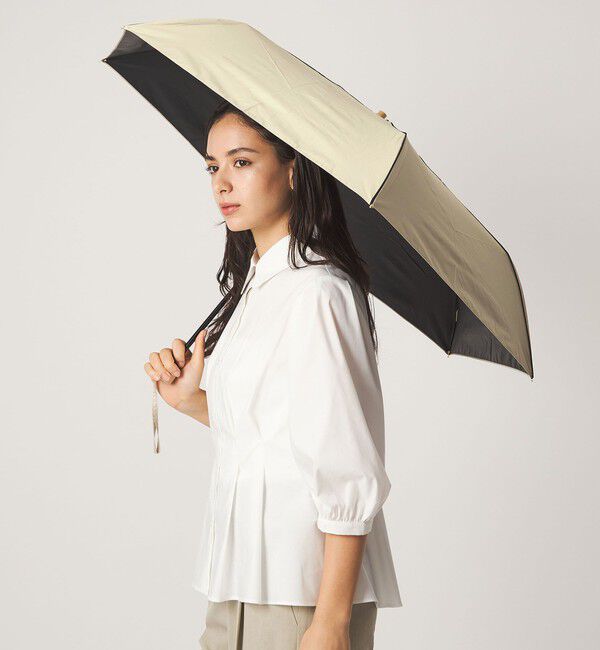 UNITED ARROWS green label relaxing「【別注】＜because＞パイピング 折りたたみ傘 晴雨兼用 レイン UVカット」|傘|BEIGE