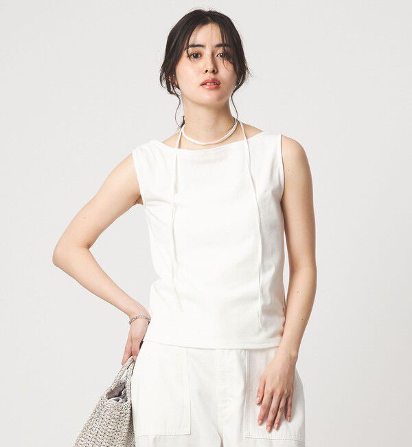 UNITED ARROWS green label relaxing「【別注】＜Plus by ONIT＞ワンショルダー トップス」|Tシャツ・カットソー|OFF WHITE