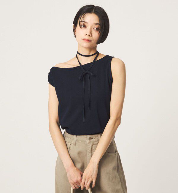 UNITED ARROWS green label relaxing「【別注】＜Plus by ONIT＞ワンショルダー トップス」|Tシャツ・カットソー|NAVY