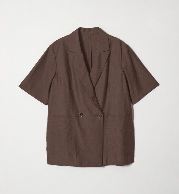 EMMEL REFINES「＜EMMEL REFINES＞EM マーブルローン ショートスリーブ ジャケット」|テーラードジャケット|