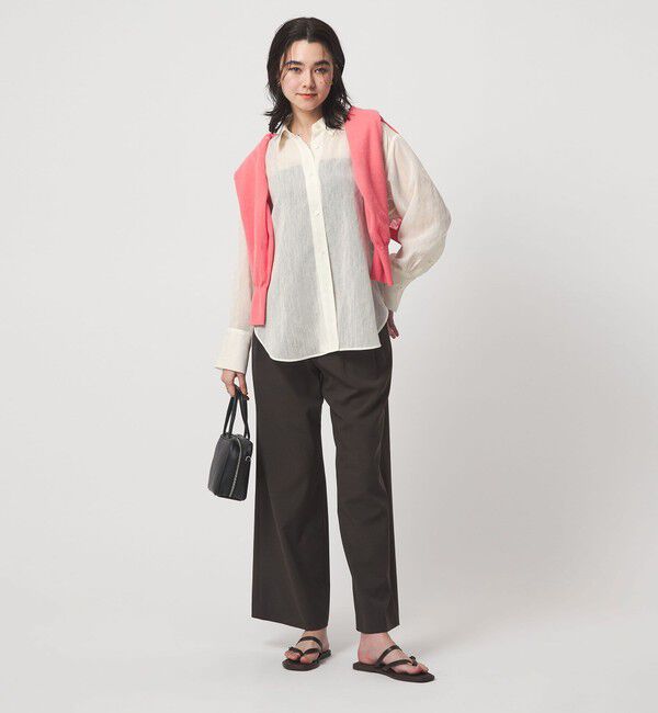 UNITED ARROWS green label relaxing「［size SHORTあり］ラミーライク シャツ 通気性」|シャツ・ブラウス|