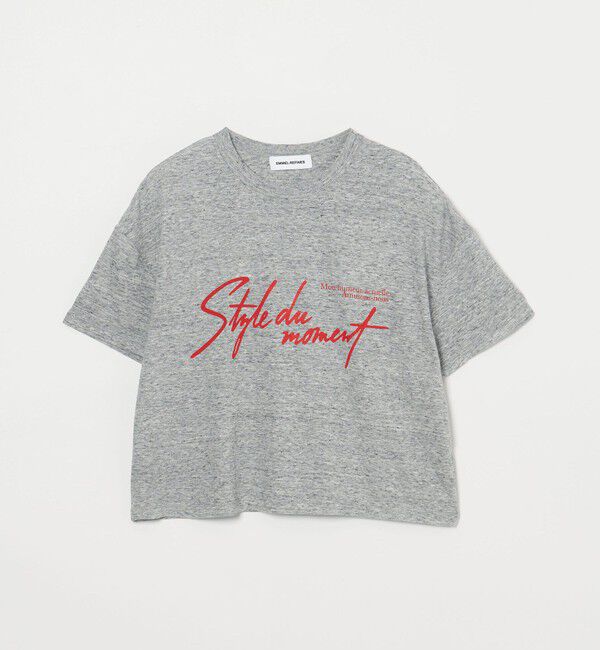 EMMEL REFINES「＜EMMEL REFINES＞EM ロゴプリント ボックス Tシャツ」|Tシャツ・カットソー|MD.GRAY