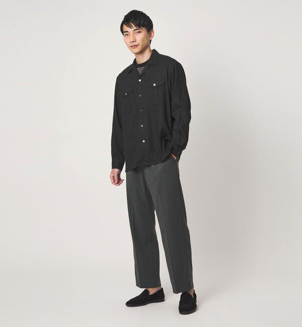 UNITED ARROWS green label relaxing「レーヨン リネン フラップポケット オープンカラー シャツ」|シャツ・ブラウス|