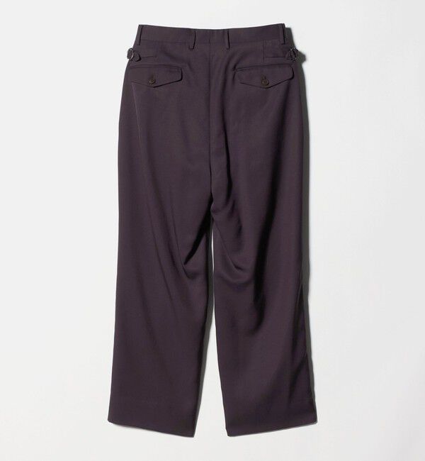 UNITED ARROWS green label relaxing「FINE BASIC トリアセテート ウール  2P ワイド スラックス パンツ W4 」|スラックス|