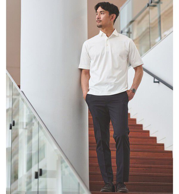 UNITED ARROWS green label relaxing「【WEB限定】JUST fit デイリー ドライ カッタウェイ 半袖 ポロシャツ -吸水速乾・抗菌-」|ポロシャツ|