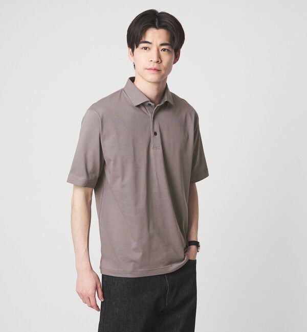 UNITED ARROWS green label relaxing「【WEB限定】JUST fit デイリー ドライ カッタウェイ 半袖 ポロシャツ -吸水速乾・抗菌-」|ポロシャツ|MOCA