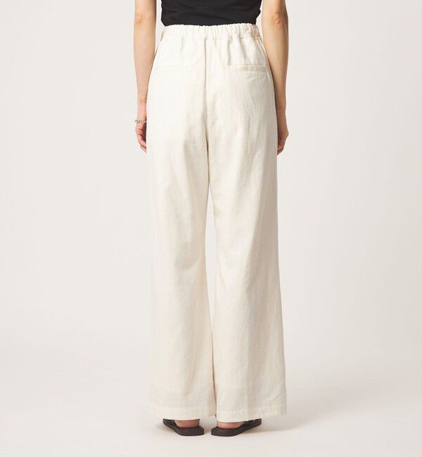 UNITED ARROWS green label relaxing「BREEZE LINEN ブリーズリネン ワイド パンツ オフホワイト ドット」|その他|