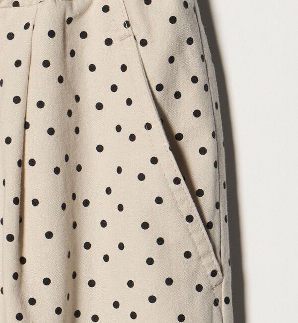 UNITED ARROWS green label relaxing「BREEZE LINEN ブリーズリネン ワイド パンツ オフホワイト ドット」|その他|