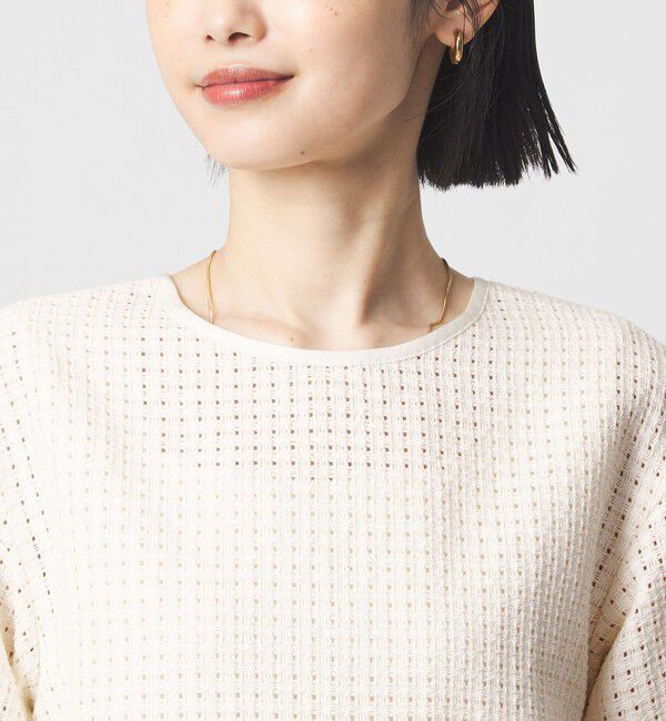 UNITED ARROWS green label relaxing「ラティス ツイードライク プルオーバー」|シャツ・ブラウス|