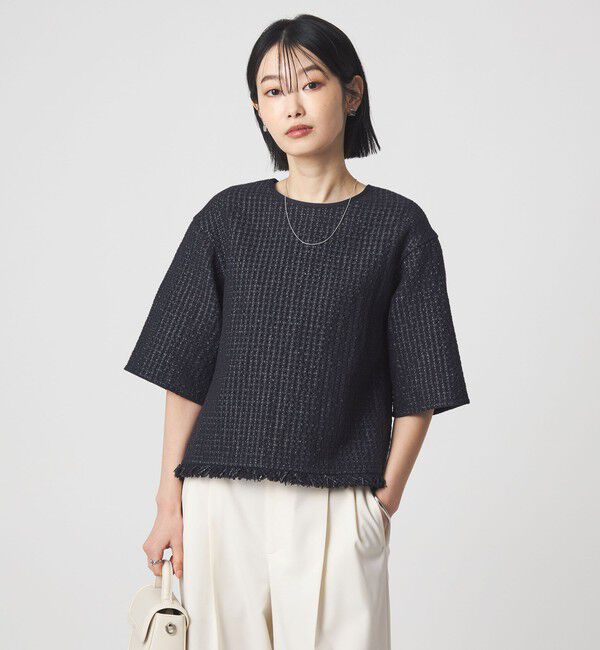 UNITED ARROWS green label relaxing「ラティス ツイードライク プルオーバー」|シャツ・ブラウス|