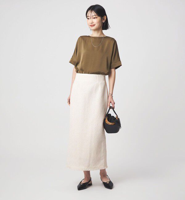 UNITED ARROWS green label relaxing「ラティス ツイードライク タイトスカート」|タイト|