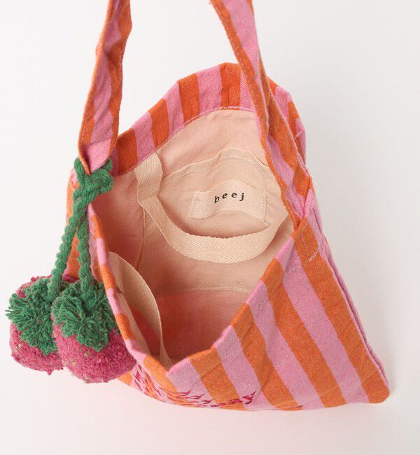 UNITED ARROWS green label relaxing「【別注】＜beej＞チャーム付き ストライプ トートバッグ / キッズ」|トートバッグ|