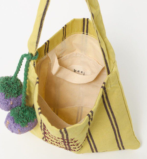 UNITED ARROWS green label relaxing「【別注】＜beej＞チャーム付き ストライプ トートバッグ / キッズ」|トートバッグ|