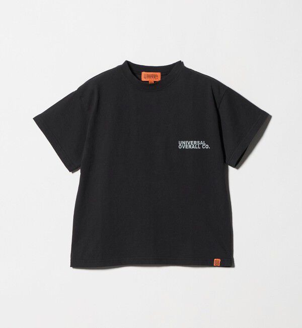 UNITED ARROWS green label relaxing「【別注】＜UNIVERSAL OVERALL＞ロゴ Tシャツ / キッズ  100cm-130cm」|Tシャツ・カットソー|BLACK