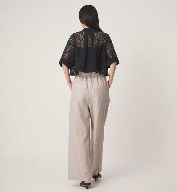 EMMEL REFINES「＜EMMEL REFINES＞EM ラッセルレース ショートスリーブ シャツ」|シャツ・ブラウス|