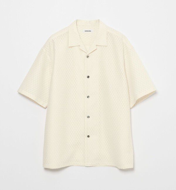 MONKEY TIME「アイレットラッセル オープンカラー シャツ」|シャツ・ブラウス|NATURAL