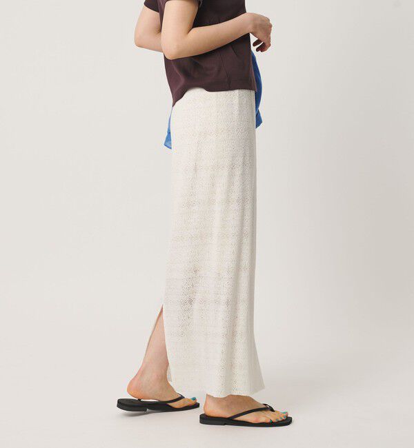 BEAUTY&YOUTH UNITED ARROWS「レースプリーツ タイトスカート ウォッシャブル」|タイト|OFF WHITE