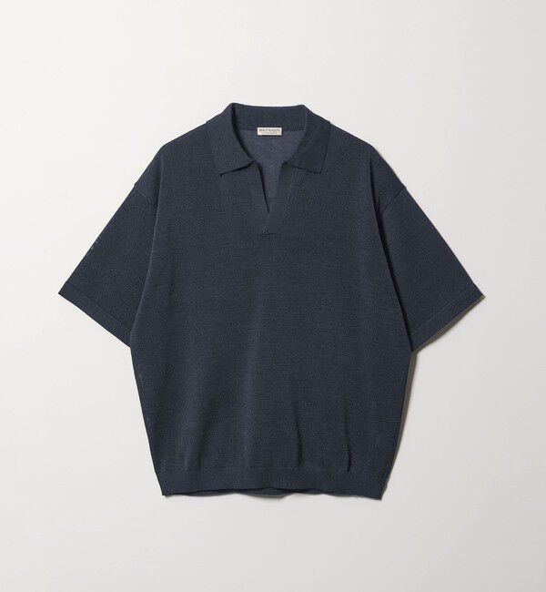 BEAUTY&YOUTH UNITED ARROWS「シャイン ギマ スキッパー ポロニット ウォッシャブル」|ニット・セーター|