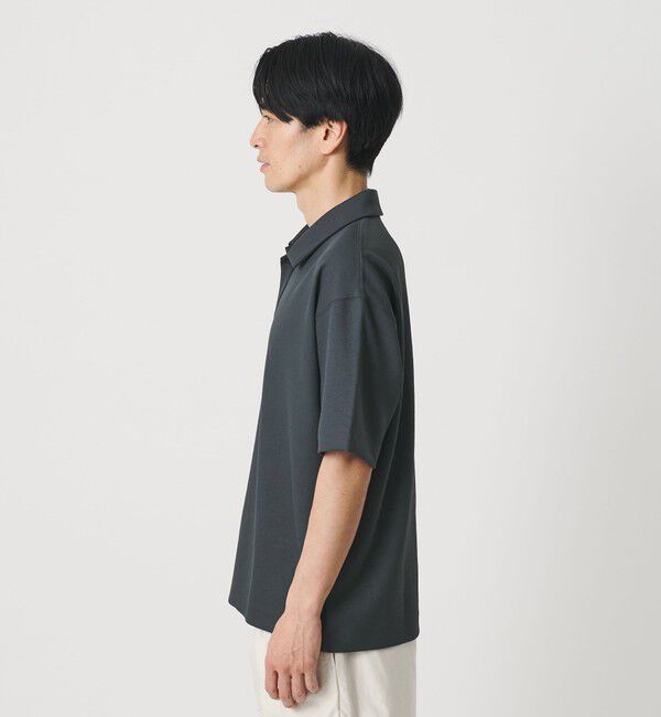 BEAUTY&YOUTH UNITED ARROWS「フュージョン ツイル スキッパー Tシャツ UVカット 透け防止 ストレッチ」|Tシャツ・カットソー|