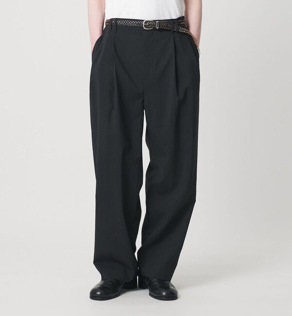 MONKEY TIME「RENU TROシリーズ 2P ワイド パンツ -セットアップ対応-」|チノ|