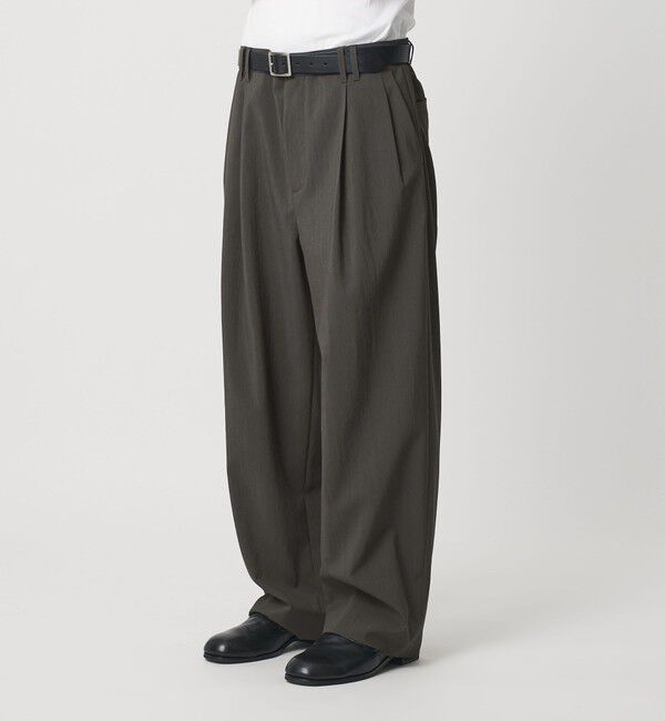 MONKEY TIME「RENU TROシリーズ 2P ワイド パンツ -セットアップ対応-」|チノ|DK.GRAY