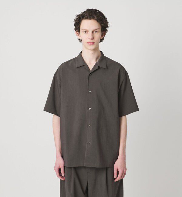 MONKEY TIME「RENU TROシリーズ オープン カラー シャツ -セットアップ対応-」|シャツ・ブラウス|DK.GRAY