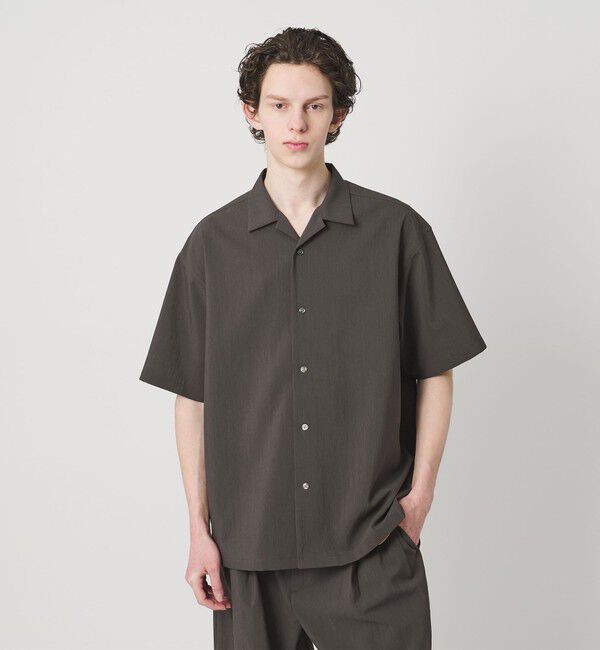 MONKEY TIME「RENU TROシリーズ オープン カラー シャツ -セットアップ対応-」|シャツ・ブラウス|