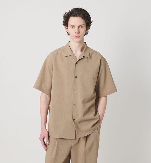MONKEY TIME「RENU TROシリーズ オープン カラー シャツ -セットアップ対応-」|シャツ・ブラウス|