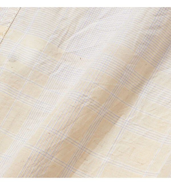 BEAMSBOY「チェック ストライプ フーデッド ノースリーブ」|シャツ・ブラウス|