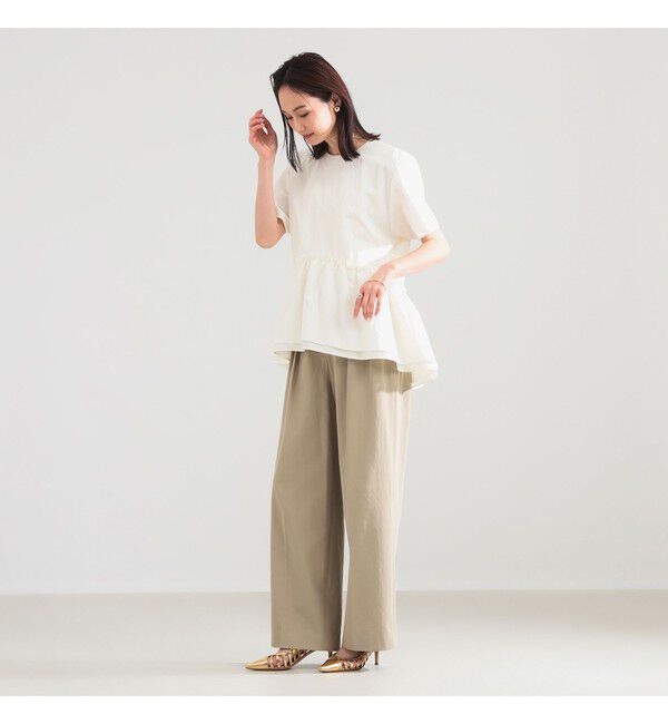 Demi-Luxe BEAMS 「ダブル ペプラム ブラウス」|シャツ・ブラウス|