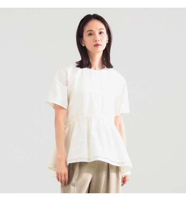 Demi-Luxe BEAMS 「ダブル ペプラム ブラウス」|シャツ・ブラウス|