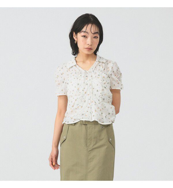 Ray BEAMS 「フラワー プリント シャーリング シャツ」|シャツ・ブラウス|